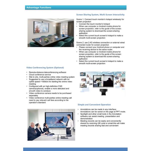 75 Inch EDLA Certified Interactive Flat Panel Display | Smart Touch Screen Monitor For Education Classroom & Business,Office | Smart Interactive Panel