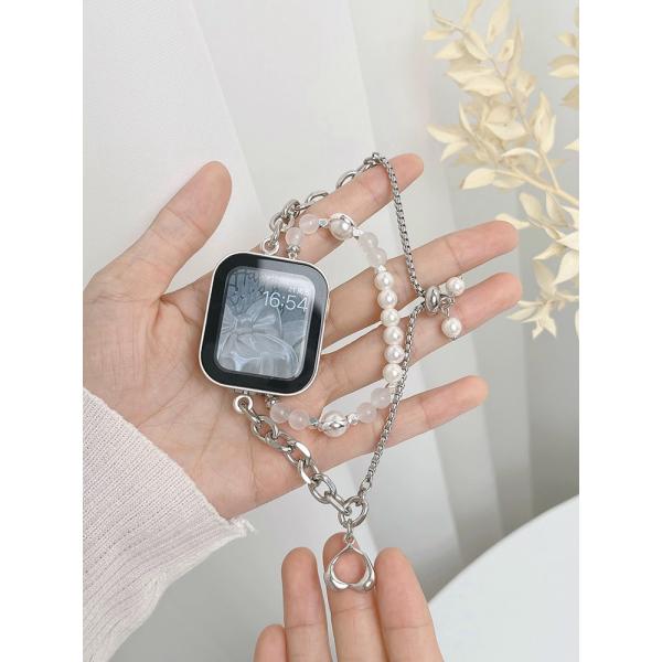 Stainless Steel Jewelry Band for Apple Watch 38mm Series 8 7 6 5 4 3 2 Smart Watch