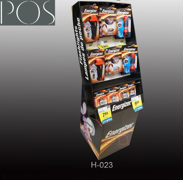 Cheap PDQ pop display stand with hooks for hang stools cardboard display rack stand for sale