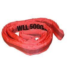 Best Red 5 Ton Polyester Lifting Sling EN1492-2 For Lifting Equipment Wear Resistance wholesale