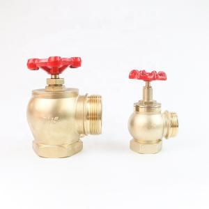 China 1.5 NH/BSP/NPT Fire Coupling Natural Brass Angle Fire Hydrant Valve on sale