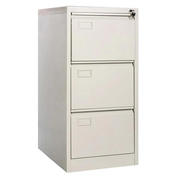 Cheap 3-Drawer Vertical Metal Filing Cabinet With PVC Card Holder For Office And Library for sale
