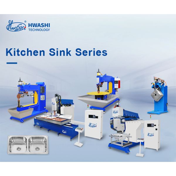 Hwashi Automatic Sink Roll Welding Machine / Sink Manufacturing Equipment