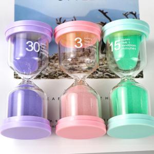 China Decoration Small Hourglass Shower Timer Green Blue Purpel Pink Color on sale