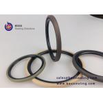 China GSF BSF Bronze PTFE rubber o-ring hydraulic compact piston seals double acting glyd rings brown green color for sale