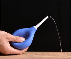 Blue 224ml Home Health Softable Reusable Rubber/Silicone Enema Bulb For Anal Douche