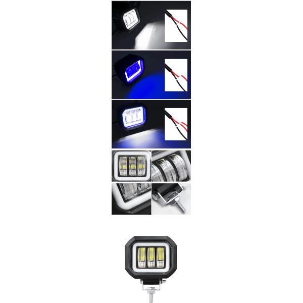30W Square 12V Car LED Work Lights , 6000K LED Auto Driving Lights
