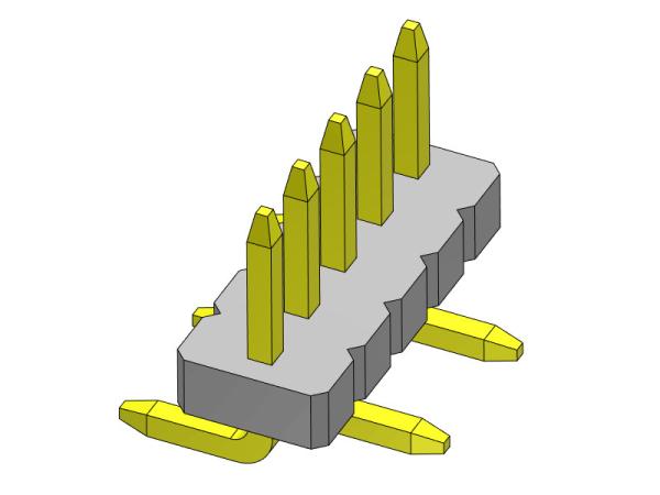 Cheap Single Row Pin Headers Connectors Straight SMT Type 1*2PIN To 1*40PIN for sale