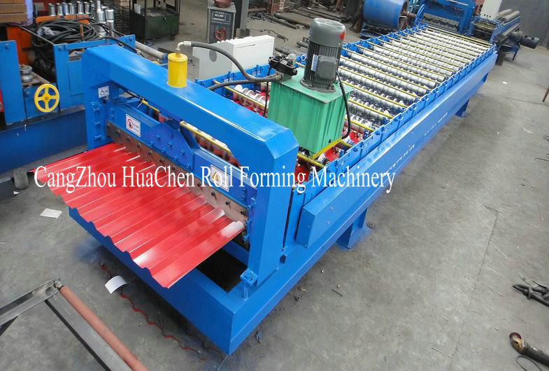 Horizontal Corrugated Roll Forming Machine Roof Sheet Making High Speed