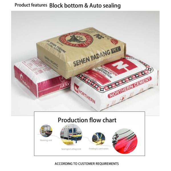 50kg PP Valve Cement Bag - Moisture Proof ISO9001 Certified