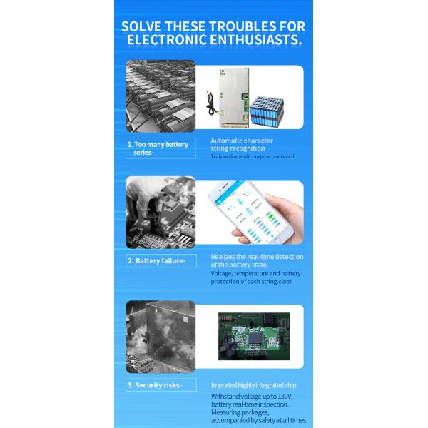 Lifepo4 Li-Ion Bms 6s 8s 13s 16s 20a 30a 40a 60a For Electric Motorcycle Sightseeing Car