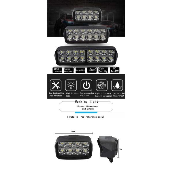 PVC Plastic 12V 12SMD LED Daytime Running Lights