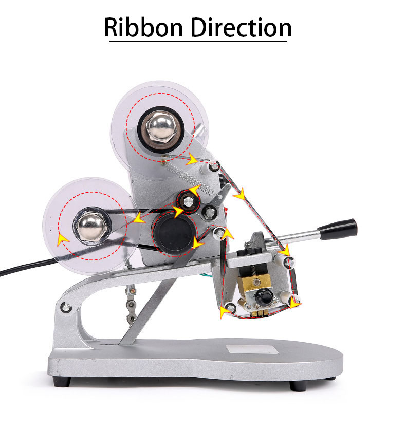 Manual hot stamp ribbon number expiry date coder printer batch coding machines from DY8