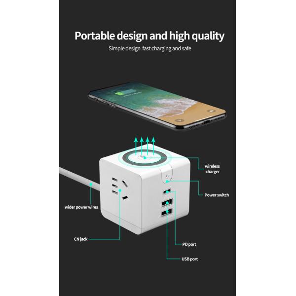 Home Office Multifunction Phone Charger Simple Design Fast Charging