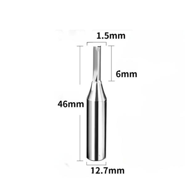 Fengke Double Flute 8MM TCT Straight Router Bit For CNC Cutting Machine