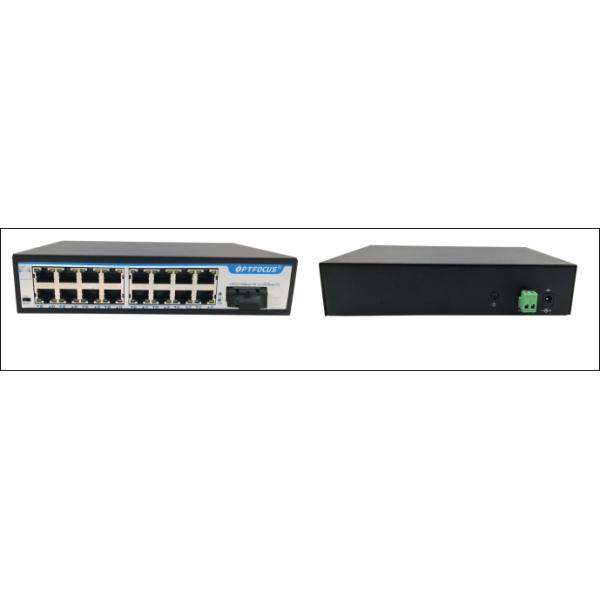 Multi Ports Fiber Optic Switch 1000 Base - X With Redundant Dual DC Power Inputs