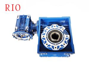 Double Speed Reduction Gearbox , NMRV Aluminum Worm Gearbox low noise