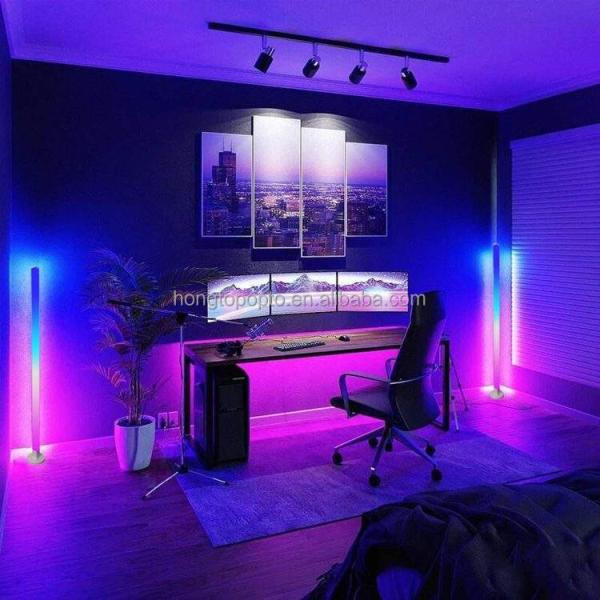 Modern Design RGB Multicolor Living Room Light Stand Floor Lamp Adaptor Only USB Plug