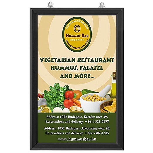 A3 Size Double Sided LED Light Box Snap Frame Aluminum Finish Poster Frame Displays