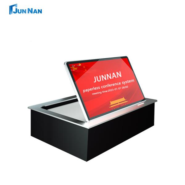 Cheap Desktop Flip Display Flip Flop Computer 15.6 Inch Scroll Up Screen Conference System for sale