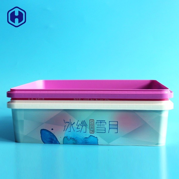 Thin Wall IML Box Lightweight Colorful Square Plastic Food Containers