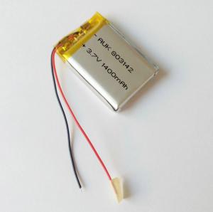 Portable Lightweight LiPo Battery Li Ion Battery 3.7v 1400mah Lithium Polymer