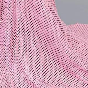 Best 200gsm Woven Metal Fabric , Round Metallic Sequin Fabric With Shimmer wholesale