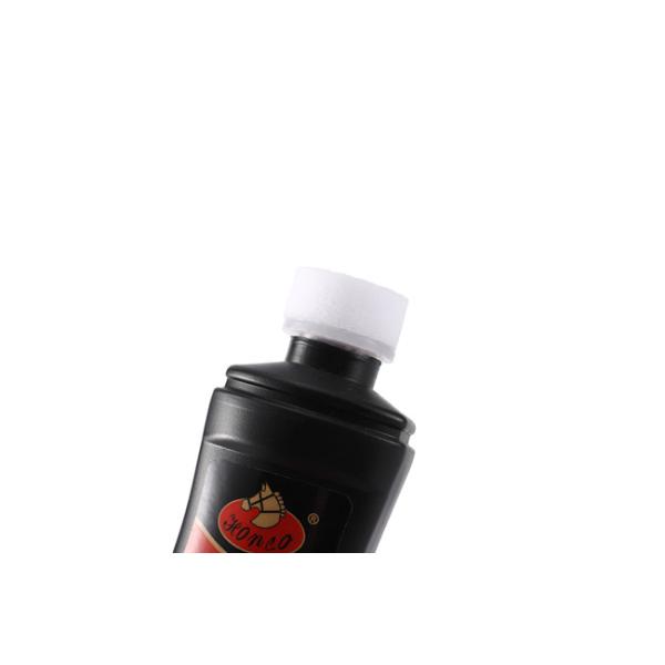 Premium Black Liquid Shoe Polish 75 Ml / 2.46 Fl. Oz. Instant Instant Leather Wax With Sponge Applicator Included