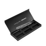 Silver Custom Logo Printed Magnetic Box Black With Paper Insert