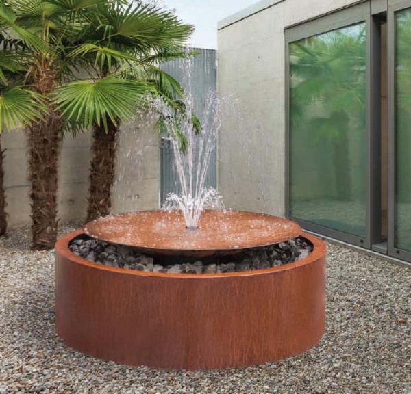 Cheap Decoration Large Corten Steel Water Bowl For Garden Water Feature for sale
