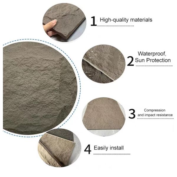 PU Faux Culture Artificial Polyurethane Indoor Outdoor 3D Wall Cladding Stone Panels