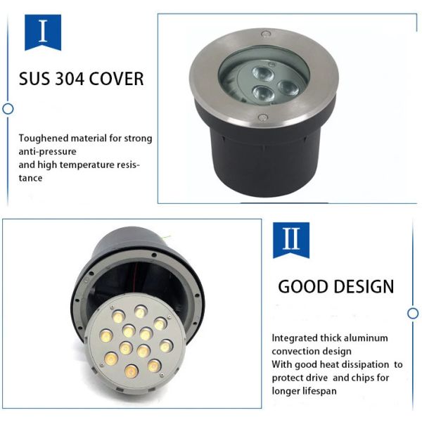IP67 18W LED Underground Lights For Ground Garden