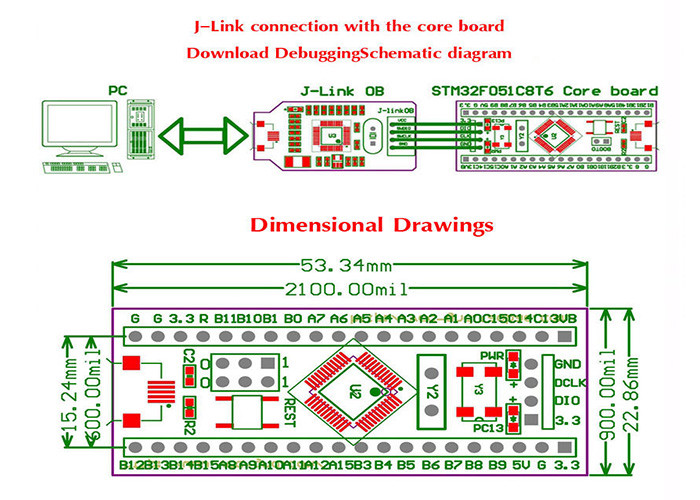 Cortex-M3 Minimum System Development Board for ARM Microcontroller – STM32F103C8T6