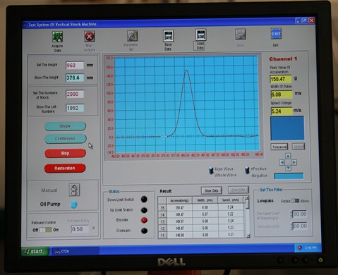 Mechanical Shock Test Machine for Acceleration Shock Testing CE ISO SGS