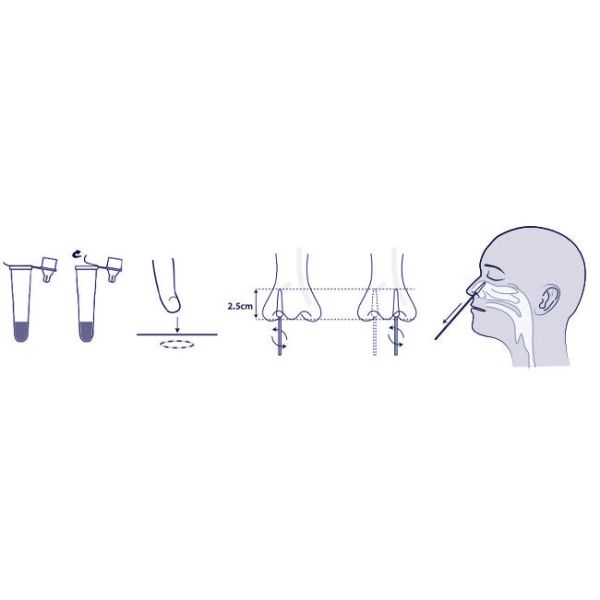 SARS-CoV-2 Antigen Home Test Kit 10 Tests/Kit CE For Nasal Sensitivity 98.84%