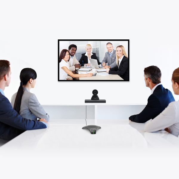 Android video conferencing endpoint with full HD 1080p 12x optical zoom camera for office video conference