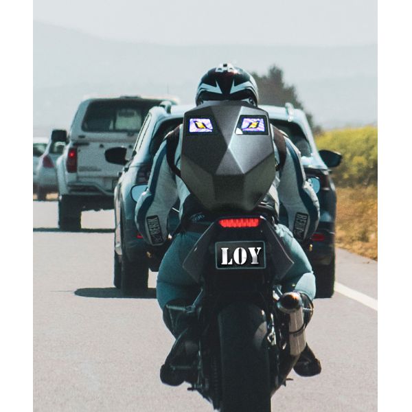 Full Color LED Advertising Display Screen , 48x48mm Black Backpack With LED Screen