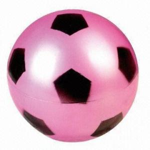 China 25cm PVC Toy Ball Football Pattern Printing Swimming Pool Outdoor Toys on sale