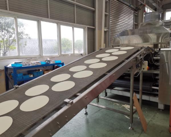 Cheap G650 Industrial tortilla Production Line of 304 stainless steel equipped with touch screen for high capacity demand for sale