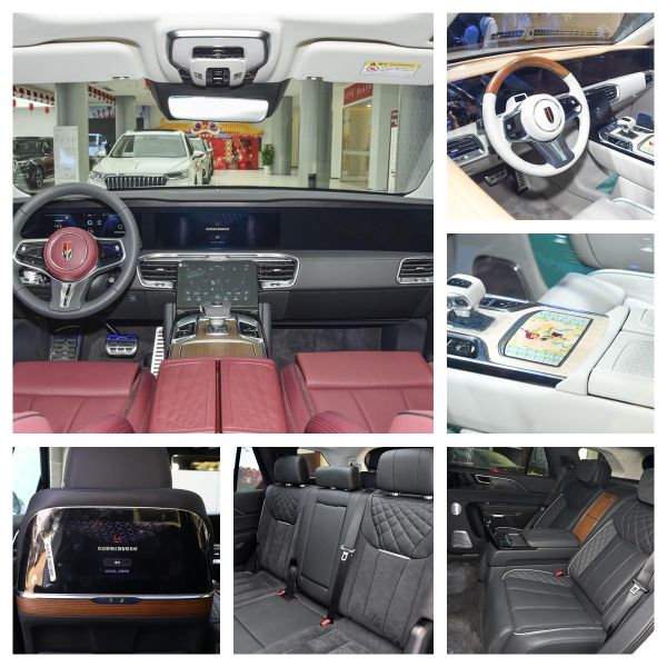 2024 High Speed Electric Car Hongqi E-HS9 Made In With Energy Big Suv Red Flag E-HS9 Used Cars Sports Car Turn to Left