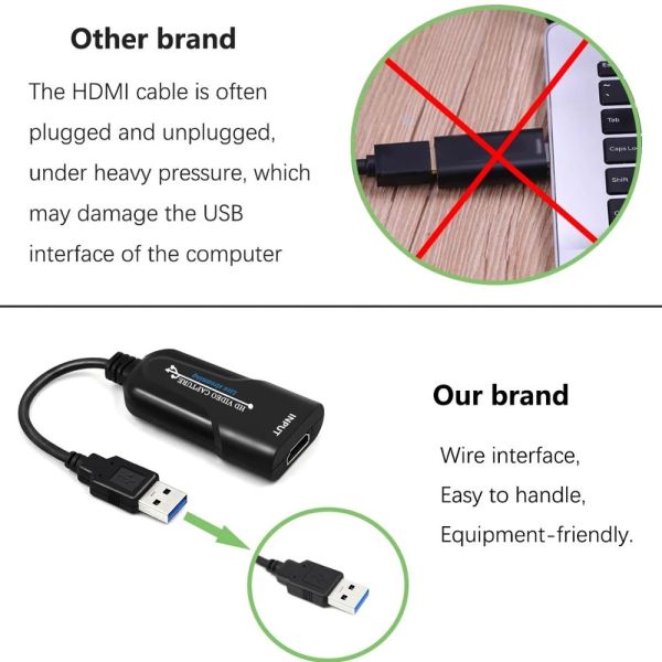 12Bit USB HDMI Video Capture Device Grabber For PS4 DVD 50g