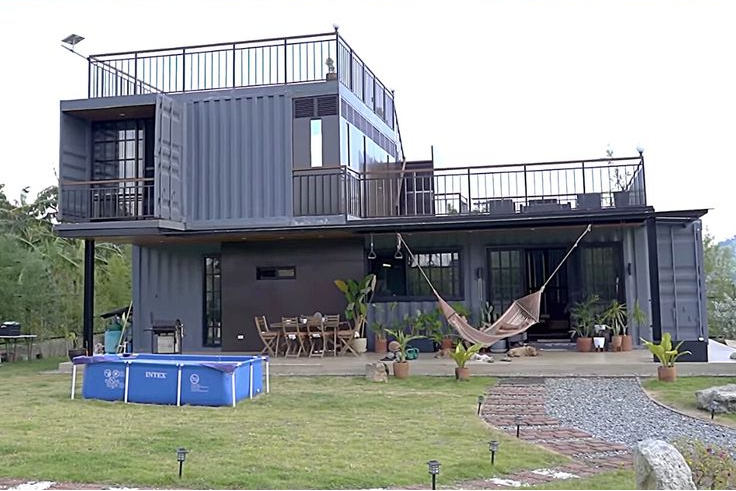 40ft 20ft Expandable Container Home , Expanding Container House Prefabricated