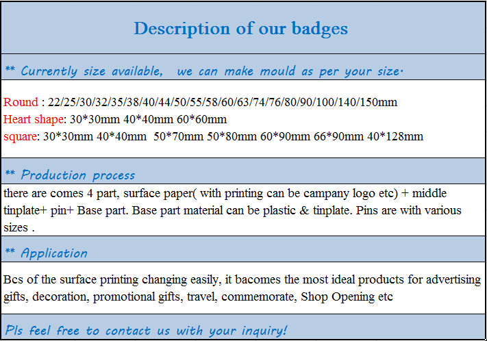 Promotion Round Badges with custom design