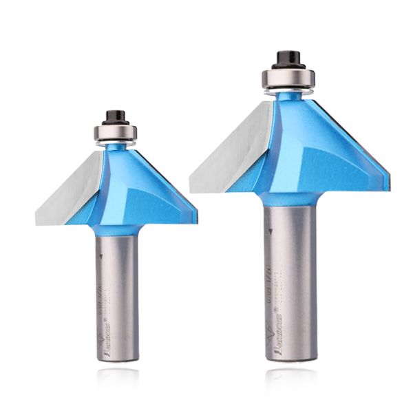 Customizable Lamboss 45 Degrees Chamfer Bit With Bearing Milling Cutter Woodworking Router Bit