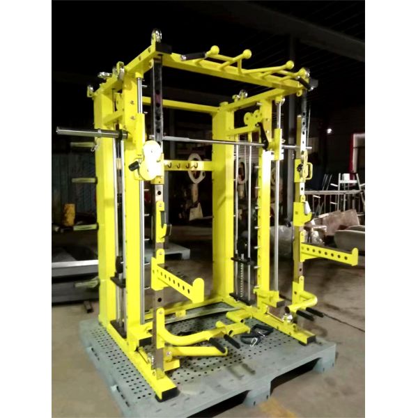 Commercial All-in-One Functional Trainer Multi-Function Smith Machine for Strength Training-Leg & Chest Workout Home Gym Rack