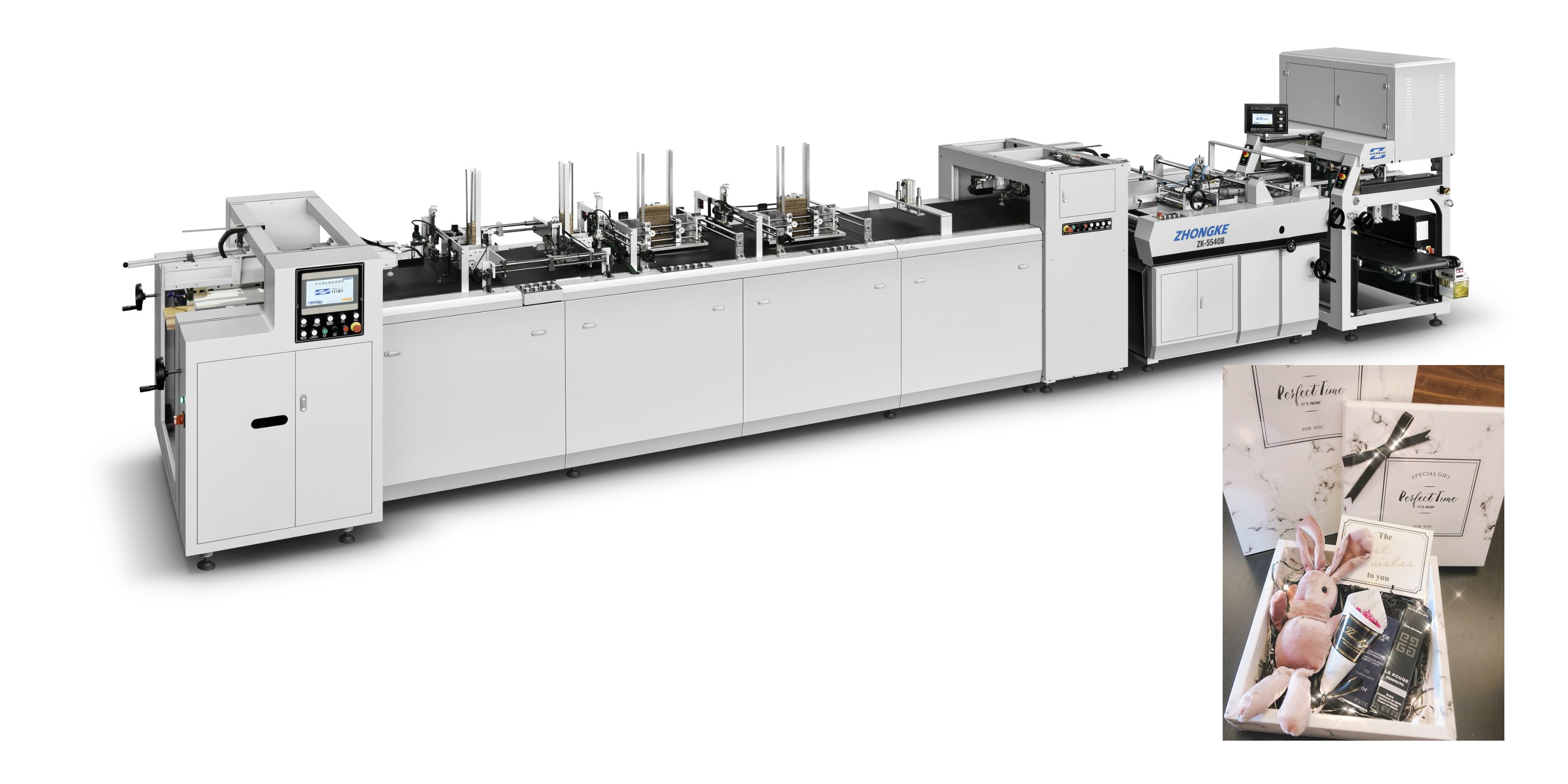 Recycled Cardboard Box Packaging Machine , Custom Automatic Carton Box Making Machine