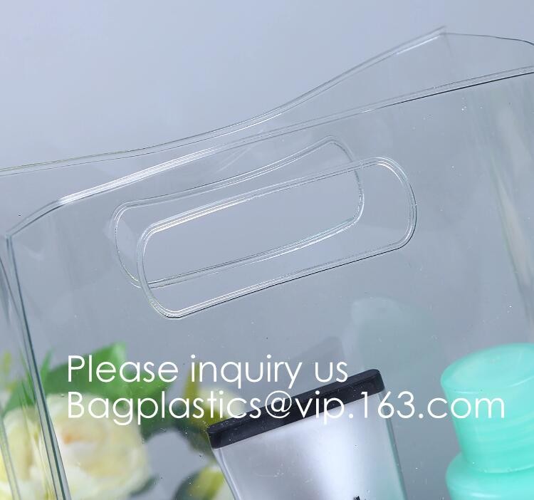 Promotion Transparent Clear Shopping Pvc Bag With Custom Print Nylon & PVC Material Combined Custom Tote Bag Shopping Ba