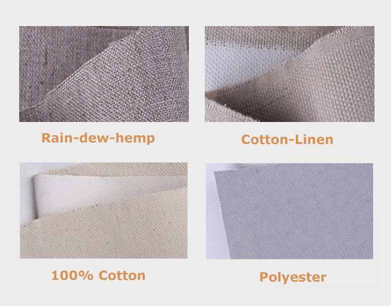 Premium Medium Textured Hand Painted Primed Rain Dew Linen Canvas Roll