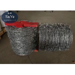 Electro Galvanized Security Barbed Wire Sharp Blade Weatherproof In Military