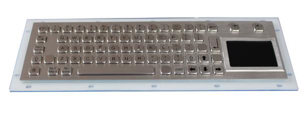 Cheap Ruggedized 67 Keys Real Panel Mounted Keyboard , 304 Metal Stainless Steel for sale